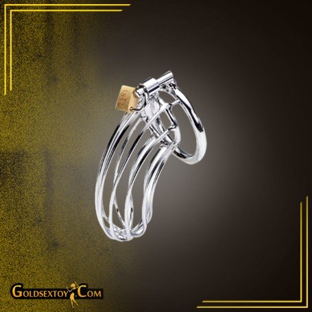 Stainless Steel Iron Wire Male Chastity Lock BDSM-016