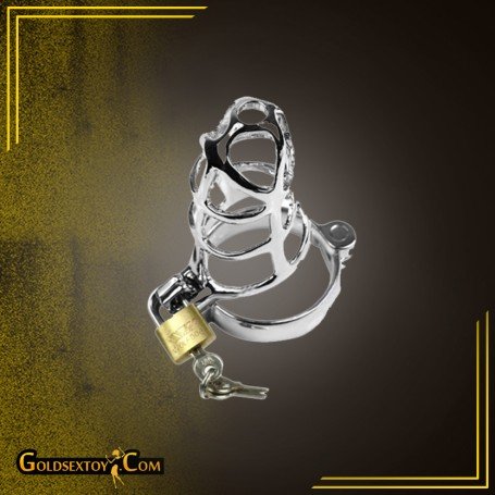 Chastity Steel Lock Device for Men BDSM-010