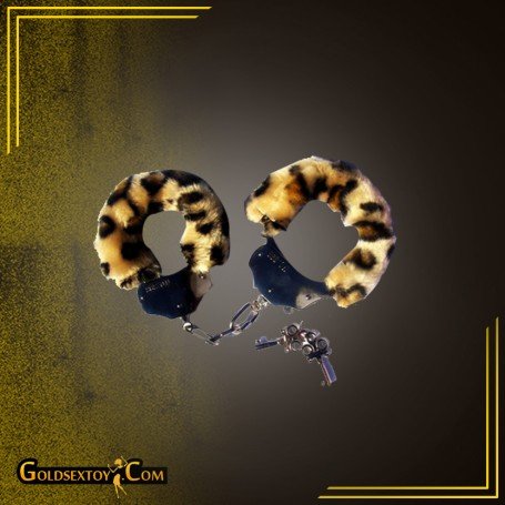 Fetish Fantasy Furry Cuffs in Leopard BDSM-005