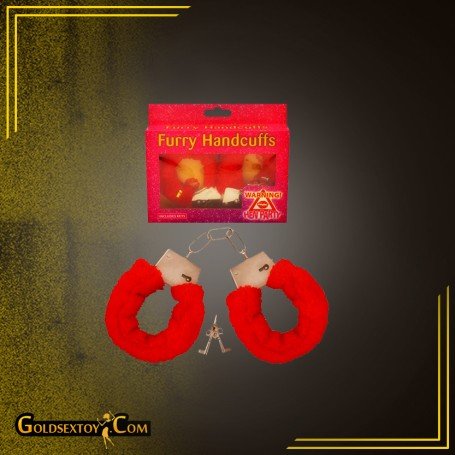 Fetish Fantasy Beginner's Furry Cuffs in Red BDSM-004