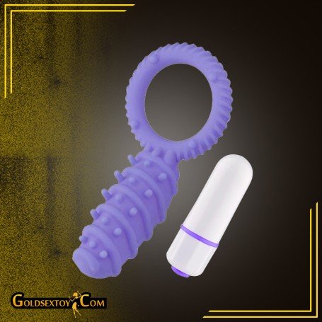 Clitoral Banger Spikes Premium Cockring With Bullet CR-015