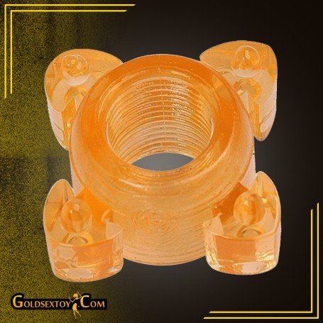 Transparent 4 Tube FingerCock Ring CR-010