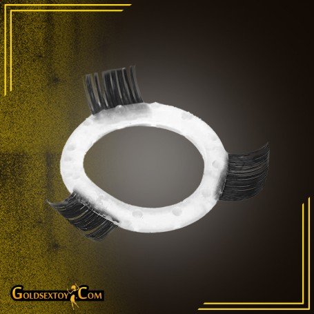 Transparent Hair Finger Fun Function Cock Ring CR-009