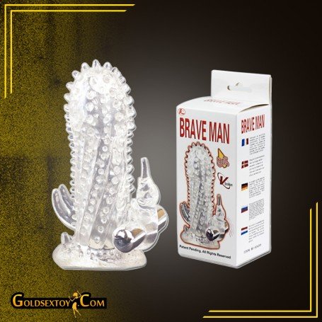 Sheath Rabbit Extender Penis with dots Brave Man PES-020