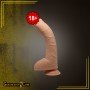 Realistic Non-vibrator with Round Balls and Suction Base RSNV-029